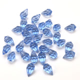 10X6MM Light Sapphire Glass Faceted Pear Drop (124 pieces)