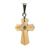 20X14MM Smoke Topaz Cross Pendant (12 pieces)