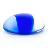 17MM Sapphire/Crystal Glass Cab (12 pieces)