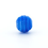6MM Blue Ribbed Glass Bead (144 pieces)