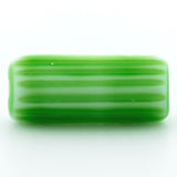 15X6MM Green Glass Tube Bead (36 pieces)