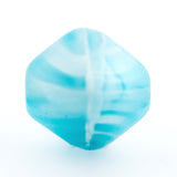 9MM Aqua Glass Pyramid Bead (36 pieces)