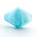 12X9MM Aqua Glass Twist Bead (72 pieces)