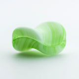 12X9MM Green Glass Twist Bead (72 pieces)