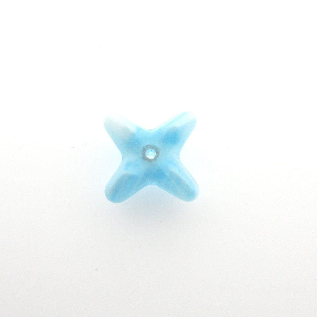 9MM Aqua Glass Rondelle (72 pieces)