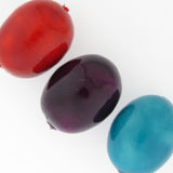 Turquoise Oval Paper Mache Bead (10 pieces)