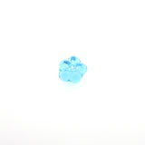 7MM Aqua Flower Glass Rondel (72 pieces)
