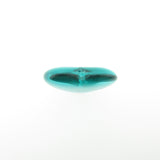 24MM Teal Flat Glass Heart Bead (2 pieces)