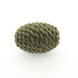 Small Olive Corded Bead (2 pieces)