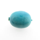 24X20MM Turquoise Paper Mache Oval Bead (9 pieces)