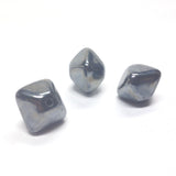15X12MM Gunmetal Glass Pyramid Bead (32 pieces)