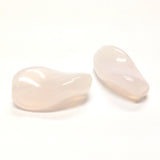 22X12MM Pink Opal Glass Long Twist Bead (24 pieces)
