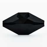 38X20MM Black Faceted Bead (12 pieces)