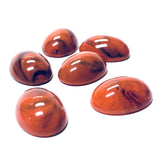 14X10MM Coral Matrix Color Oval Acrylic Cab (144 pieces)