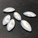 15X7MM White "Frost" Navette Acrylic Cab (12 pieces)