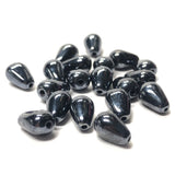 6X9MM Gunmetal Glass Pear Bead (144 pieces)