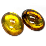 40X30MM "Amber" Foiled Acrylic Cab (12 pieces)