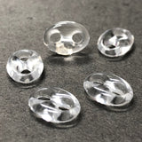 12X9MM Crystal 2-Hole Link Acrylic Bead (72 pieces)