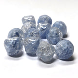 11MM Blue Crackle Glass Diamond Bead (36 pieces)