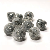 11MM Grey Crackle Glass Diamond Bead (36 pieces)