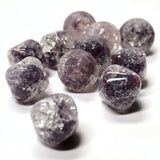 11MM Lilac Crackle Glass Diamond Bead (36 pieces)