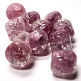 11MM Pink Crackle Glass Diamond Bead (36 pieces)