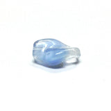13X8MM Blue Glass Givre Twist Bead (72 pieces)
