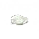 13X8MM White Givre Glass Twist Bead (72 pieces)
