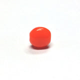 8MM Orange Glass Flat Oval Bd (300 pieces)