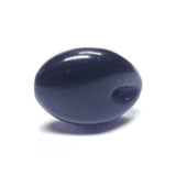 Black Flat Glass Bead w/Hole (36 pieces)