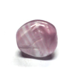 10X9MM Lt.Amy/White Glass Bead (36 pieces)
