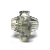 14MM Grey Fancy Glass Bead (12 pieces)