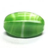 18X13MM Green Glass Oval Bead (36 pieces)
