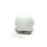 9X11MM White Faceted Cube Bead (144 pieces)