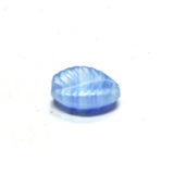 15X10MM Blue Glass Leaf Bead (36 pieces)
