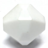 15MM White Faceted Bead (36 pieces)