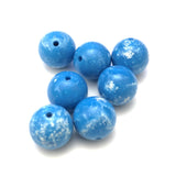 14MM Lt.Blue "Granite" Beads (72 pieces)
