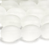 16X12MM Crystal Mat Oval Beads 30" (3 strands)