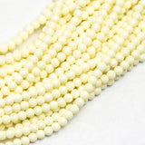 4MM Opaque Ivory Beads 60" (6 strands)