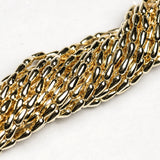 6X10MM Gold Pearshape Beads 60"