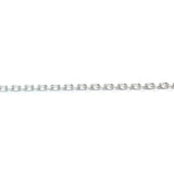 Im. Rhodium Plated Chain Brass Single Cable (1 foot)