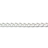 Silver Tone Plated Chain Steel Curb (1 foot)