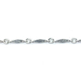 Silver Tone Plated Chain Steel Bar (1 foot)