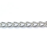 Silver Tone Plated Chain Steel Curb (1 foot)