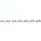 Im. Rhodium Plated Chain Brass Single Cable (1 foot)