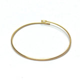 3/4" Round Wire Hoop With Flat End & Hole Gold (144 pieces)