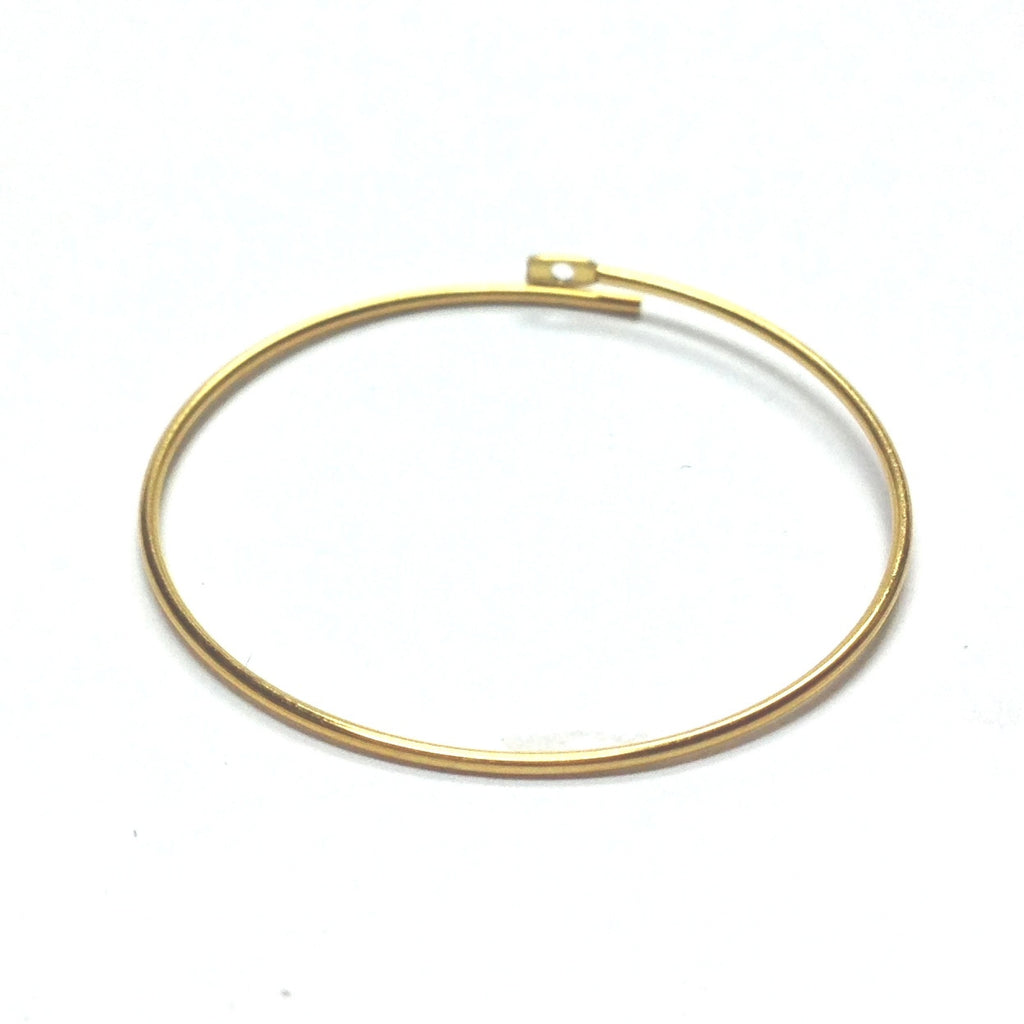 2" Round Wire Hoop With Flat End & Hole Gold (144 pieces)