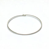 2" Round Wire Hoop With Flat End & Hole Silver (144 pieces)