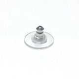 11MM Rhodium Plastic Rim Ear Nut With Aluminum Back (144 pieces)