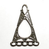 18X28MM Silvertone Filigree Chandelier Drop With Loop (12 pieces)